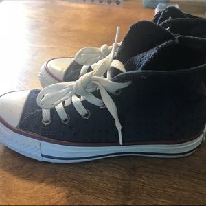 Navy Blue Converse High Tops